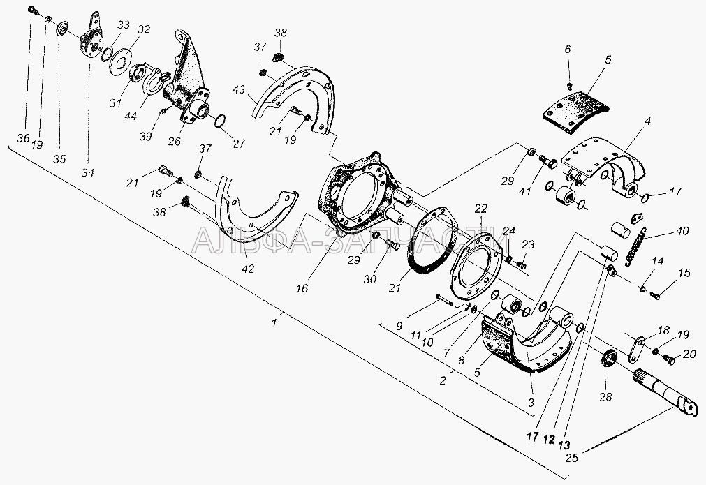 Тормозной механизм передних колес (54321-3501012-01 Суппорт) 